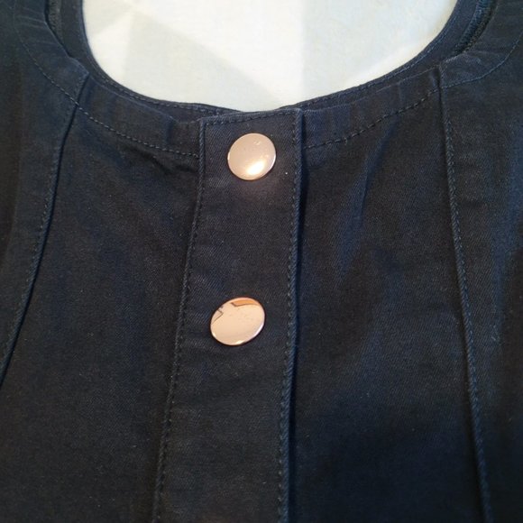 GUESS Black Denim Dress, Sexy Y2K Jumper, Bodycon Retro 90s Dress, Size S - Picture 5 of 9